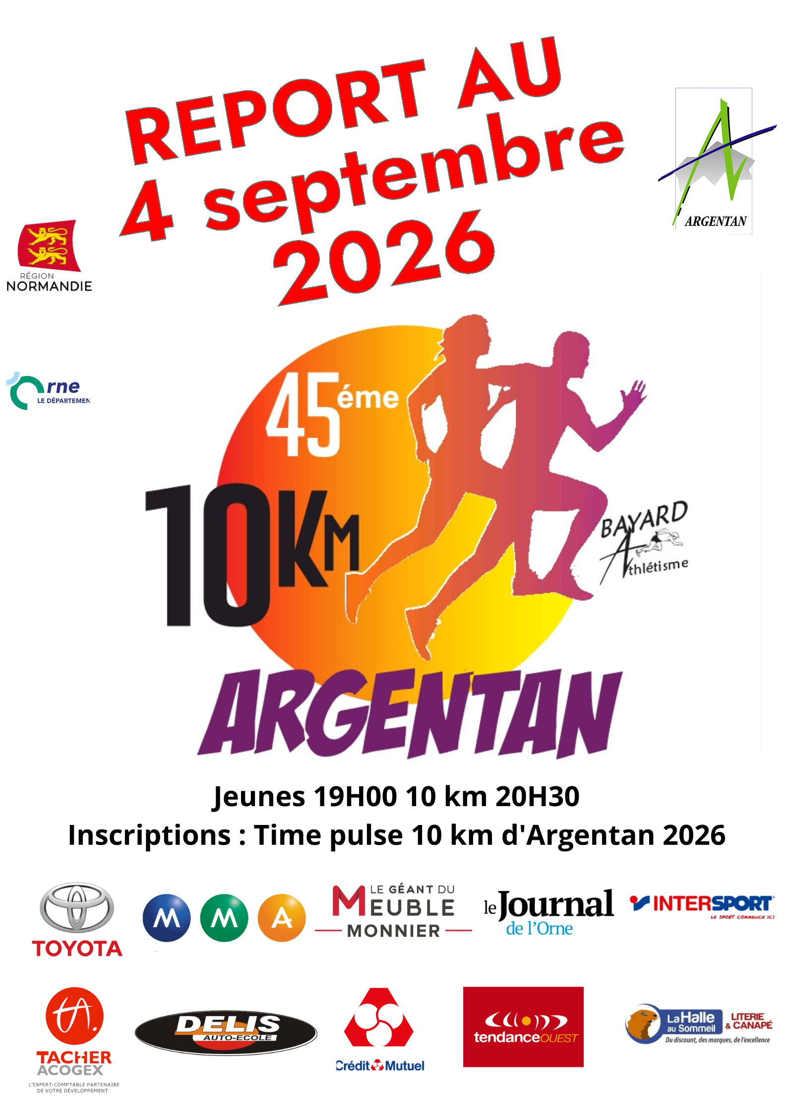10 km reportés au 4 septembre 2026.